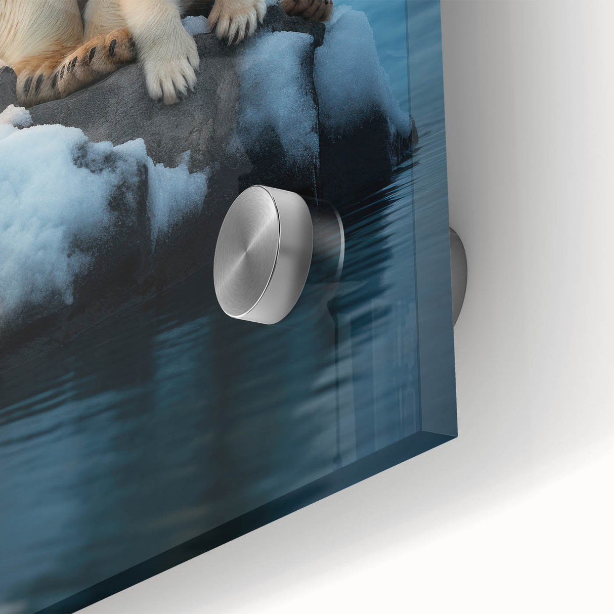 Large abstract wall art depicting Manitoba scenery in muted earth tones on acrylic glass, suitable for dining room ambiance.