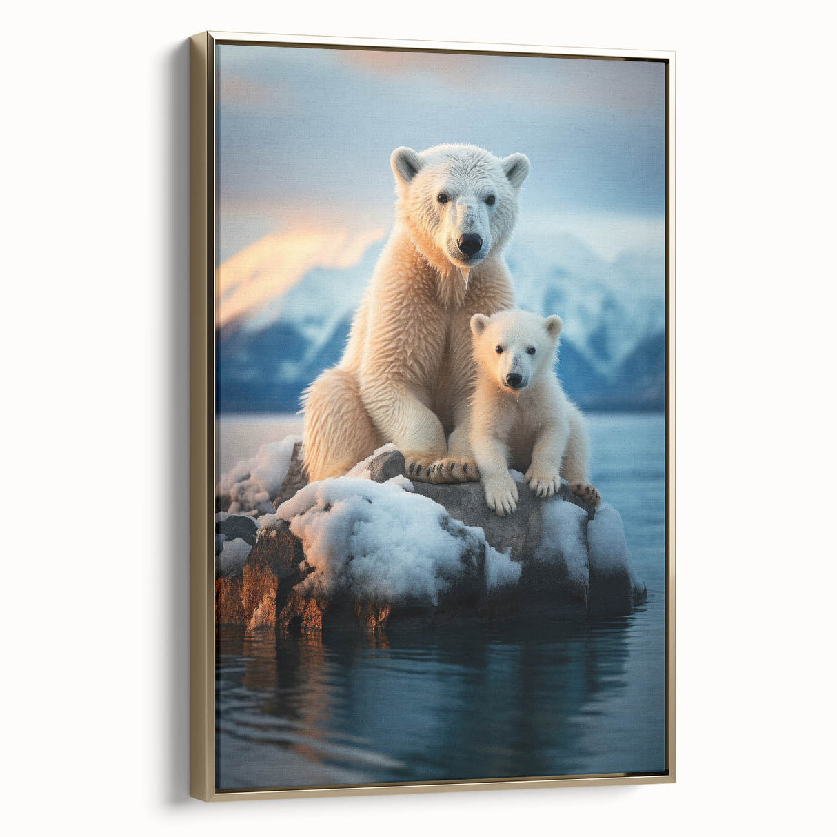 Vintage poster art of a Manitoba, Canada scenery on extra large framed canvas.