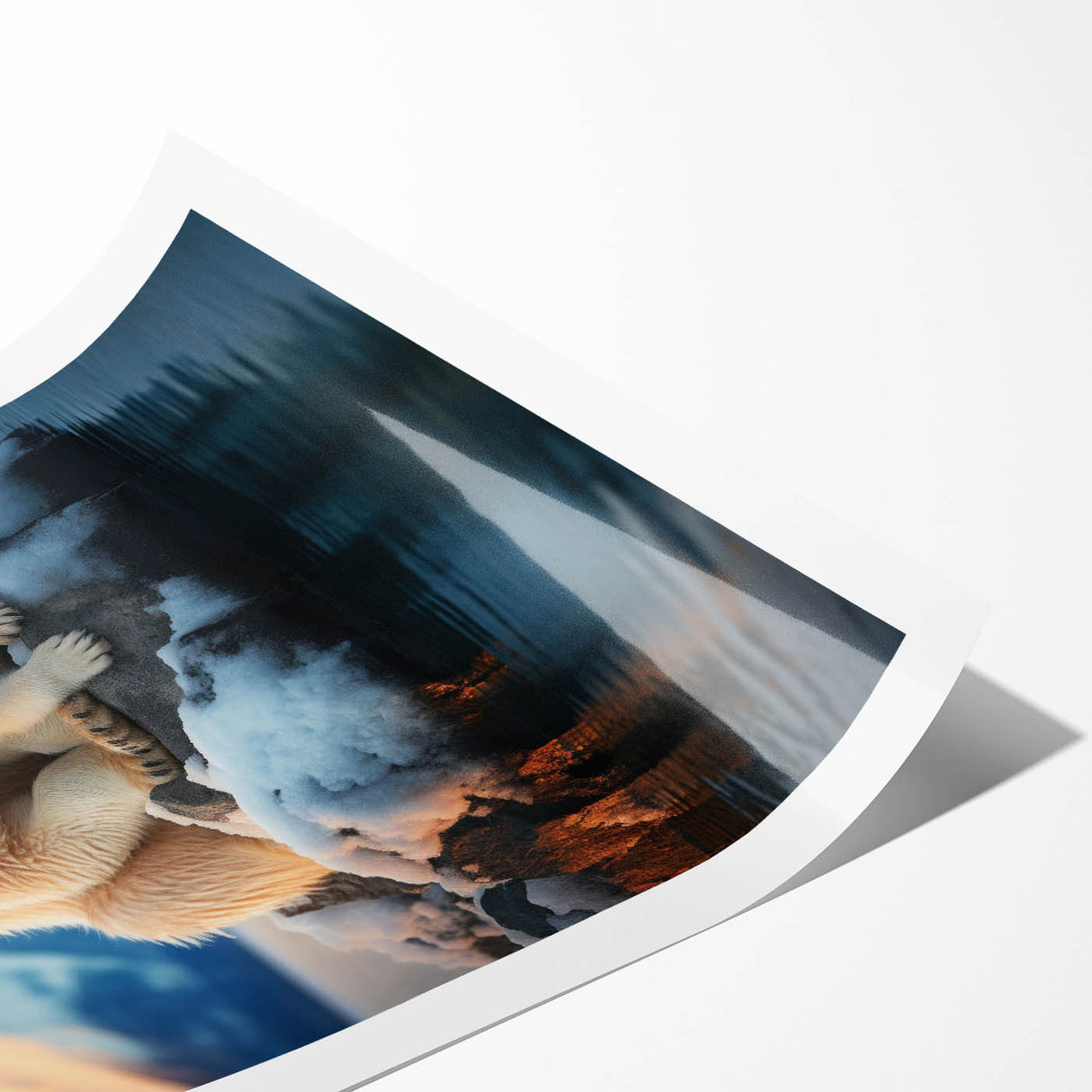 Extra large wall art featuring line art flowers on a rolled print, with muted earth tones, ideal for large living room decor.