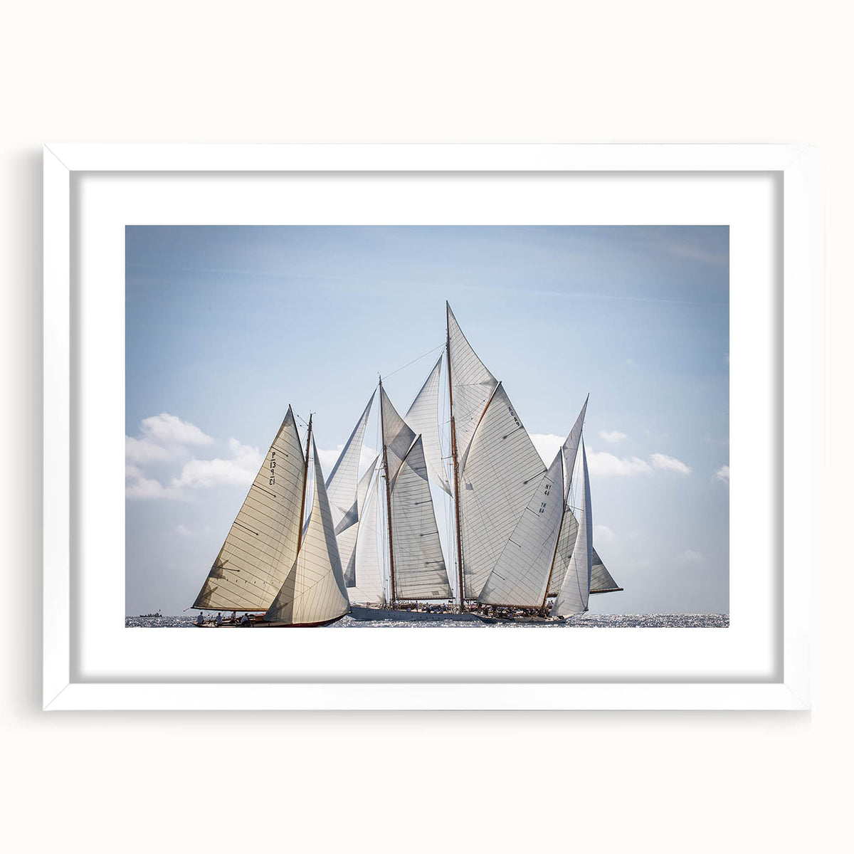 Textured abstract art print of a southern France scenery in muted earth tones, framed with a white mat.