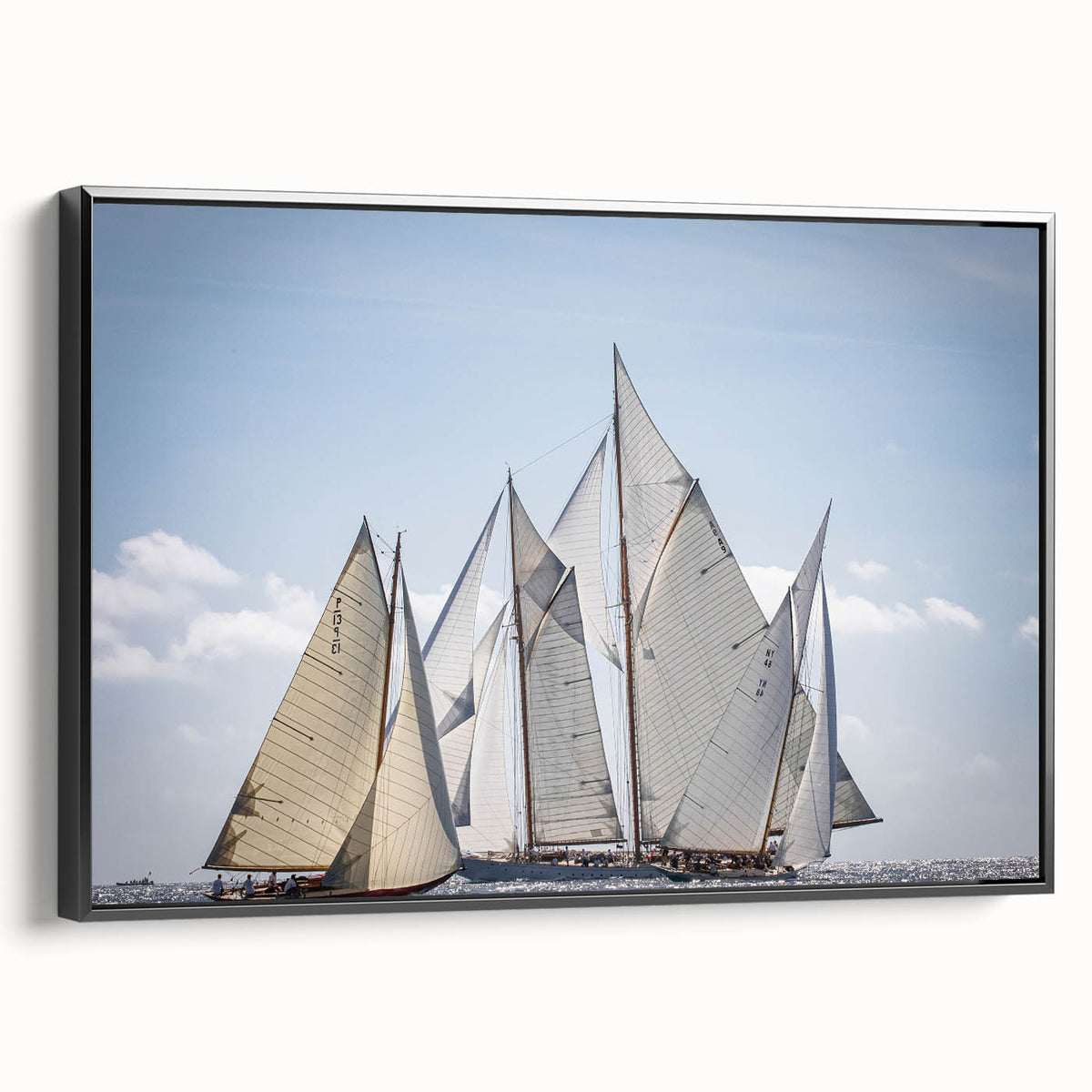 Black and white landscape art painting of a vintage French scene on framed canvas, suitable for bedroom decor.