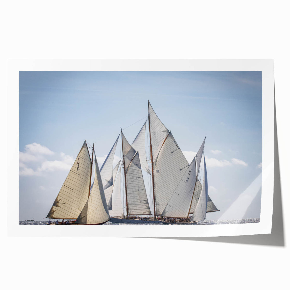 Extra large rolled print of a South France scenery in pastel shades.