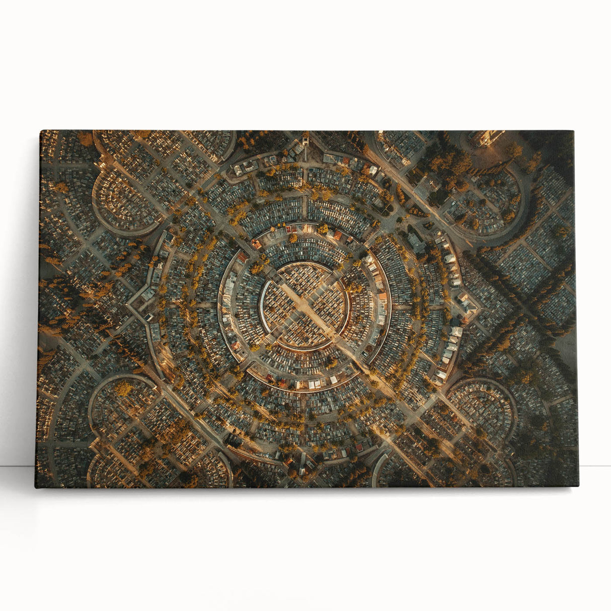 Black and white stretched canvas of Madrid scenery, ideal for kitchen wall art or bedroom ambiance.