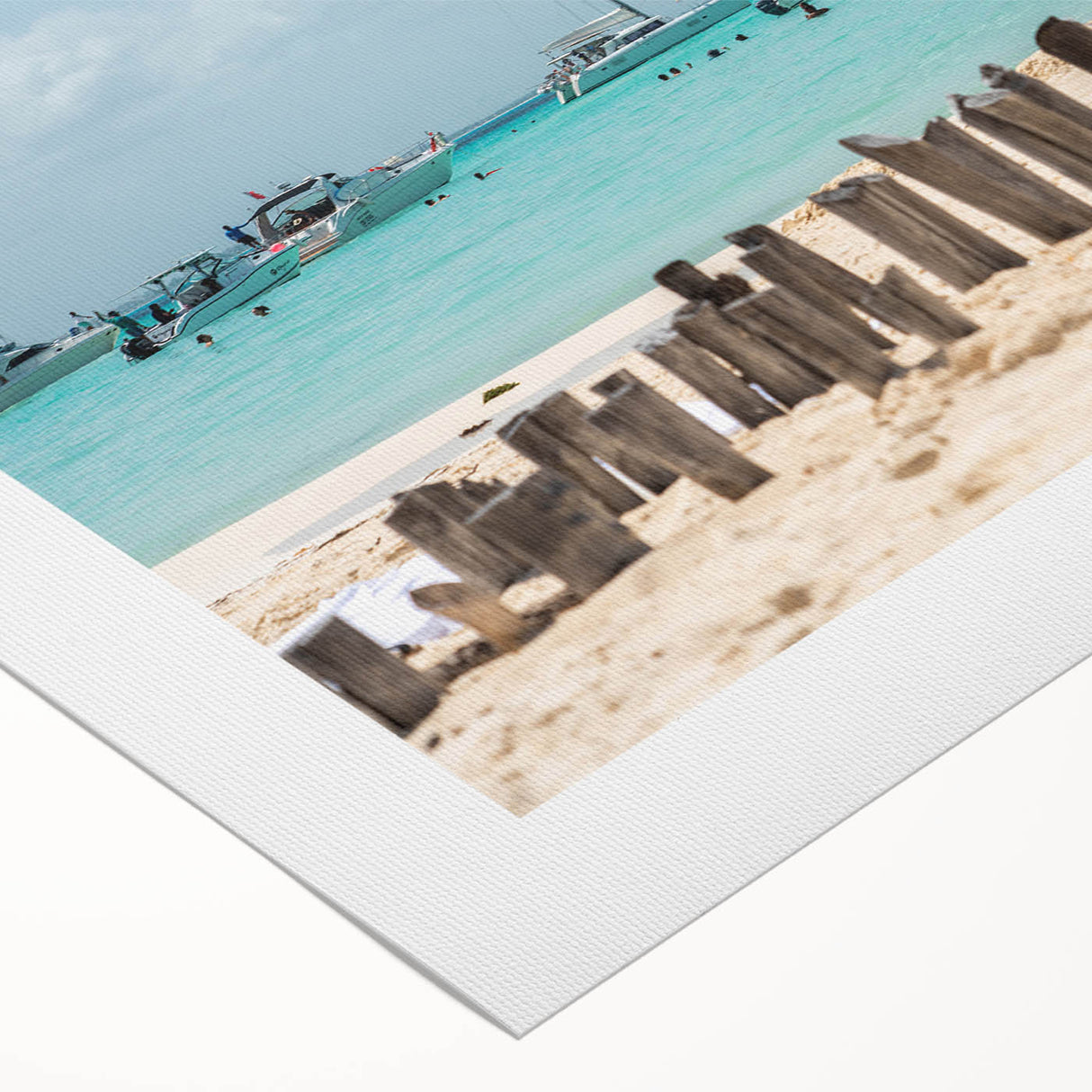 Art deco poster featuring a vibrant scene of Quintana Roo, Mexico on rolled canvas, suited for dining room decor.