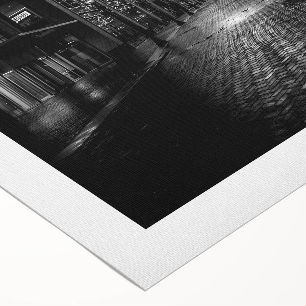 Art deco poster featuring Detroit skyline in muted metallic colors on rolled canvas, suitable for dining room wall art.