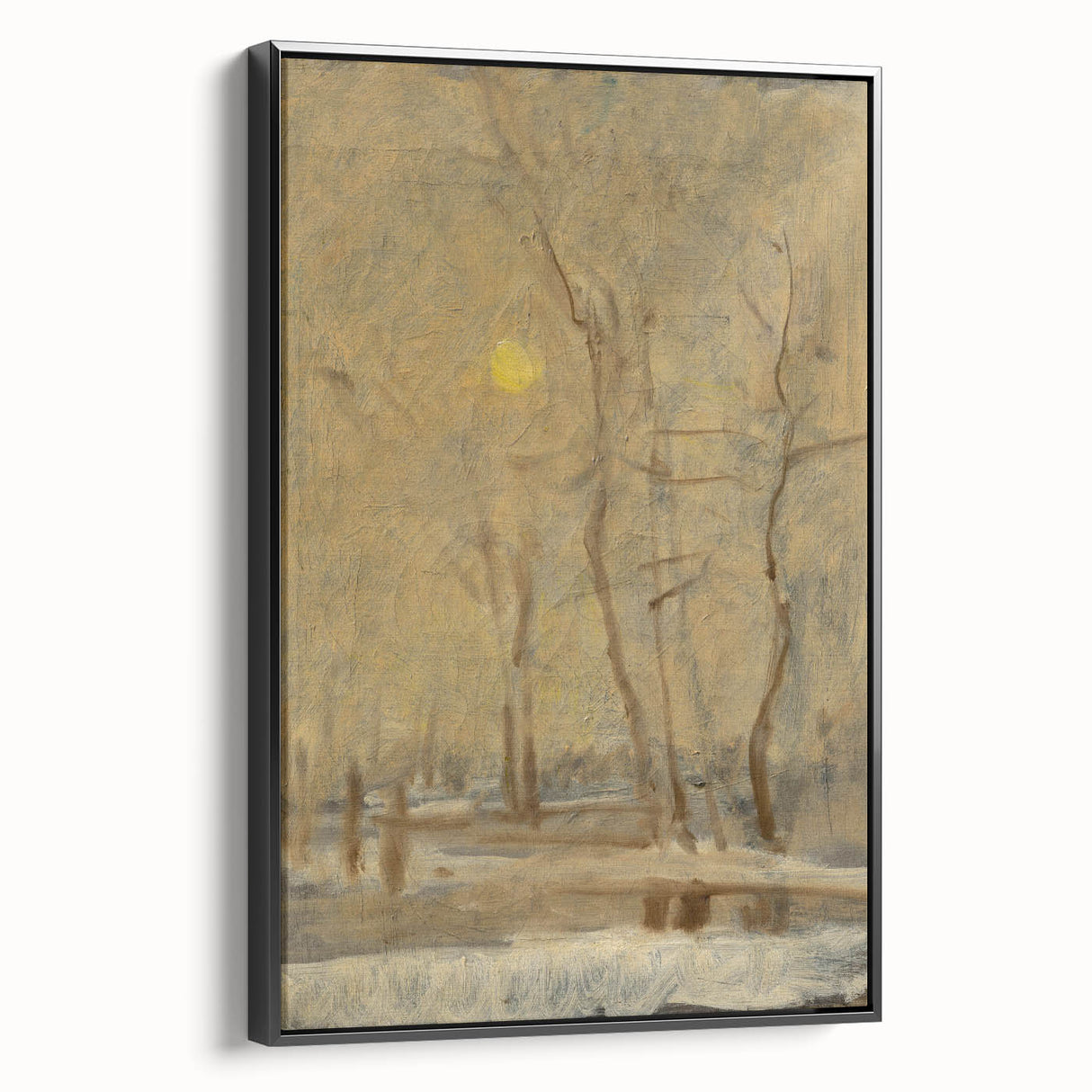 Romanticism Art - Winter Sun Landscape - Classic Seasonal Romantic Print
