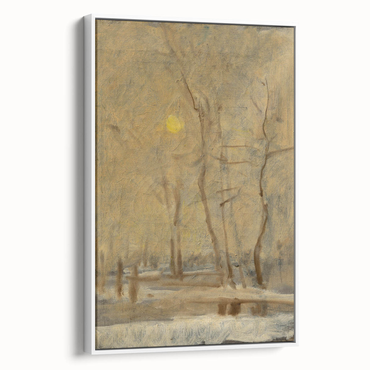 Romanticism Art - Winter Sun Landscape - Classic Seasonal Romantic Print
