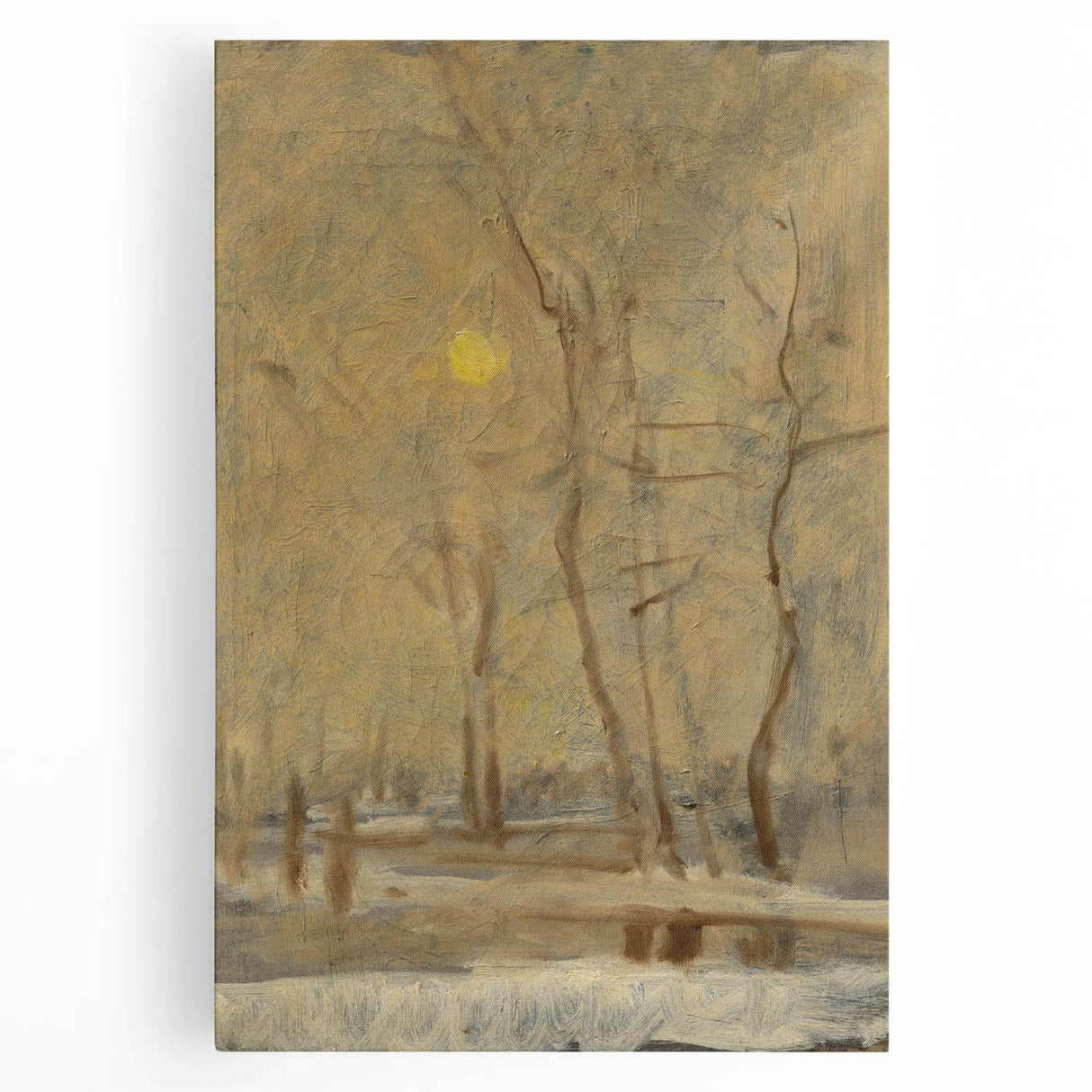 Romanticism Art - Winter Sun Landscape - Classic Seasonal Romantic Print