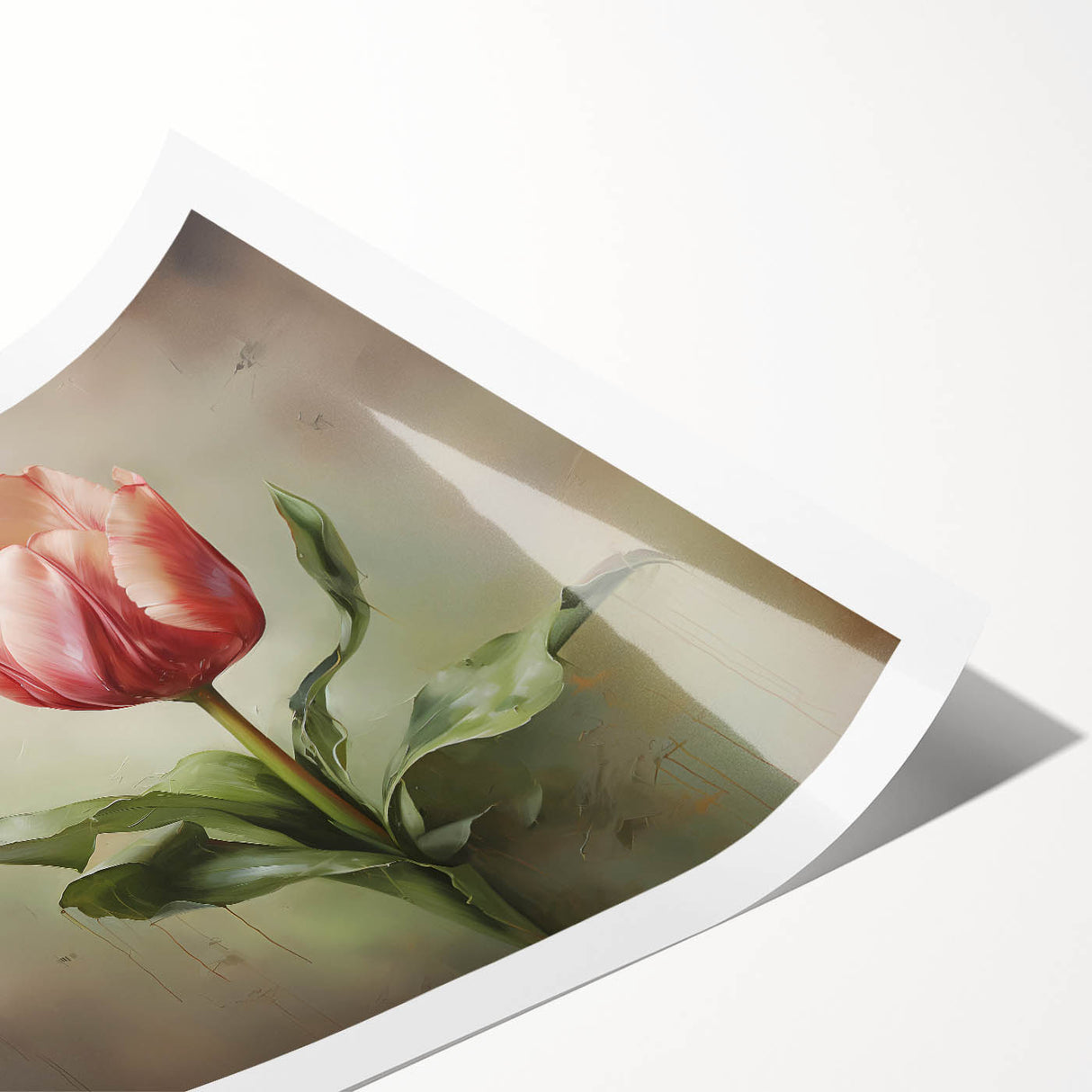 Abstract floral wall art print showcasing vibrant colors and intricate designs, rolled and ready for display, perfect for enhancing modern home decor.