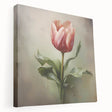 Abstract floral wall art on stretched canvas showcases vibrant colors and intricate designs, adding a modern touch to any interior decor. The side view highlights the canvas edges, emphasizing its quality craftsmanship and artistic appeal, perfect for enhancing living spaces or office environments.
