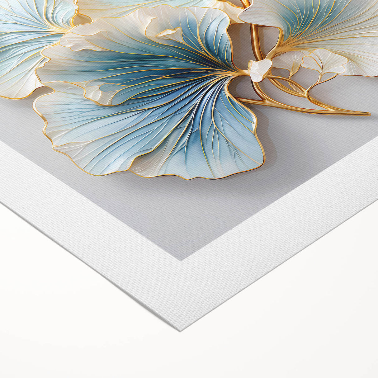 Abstract floral wall art on rolled canvas, showcasing vibrant colors and intricate patterns. Ideal for home decor, this art piece adds a modern touch to any space. Packaged securely in a cardboard tube for easy transport and display.