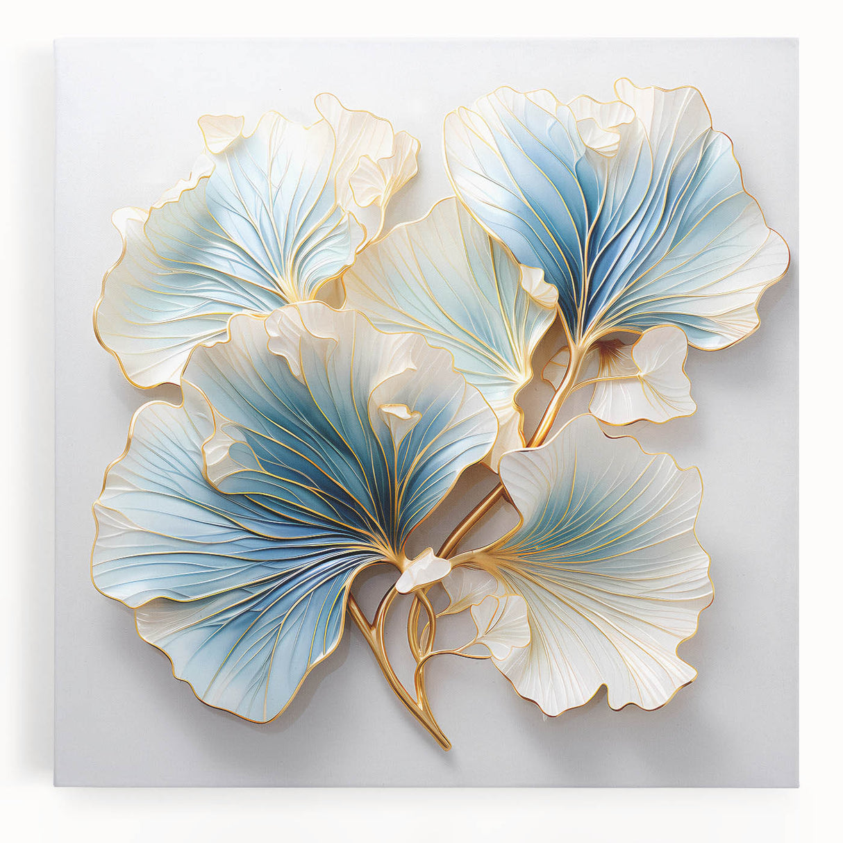 Stretched canvas wall art showcasing vibrant abstract floral designs in shades of pink, blue, and green, perfect for modern home decor. Ideal for enhancing living spaces with a fresh, artistic touch.