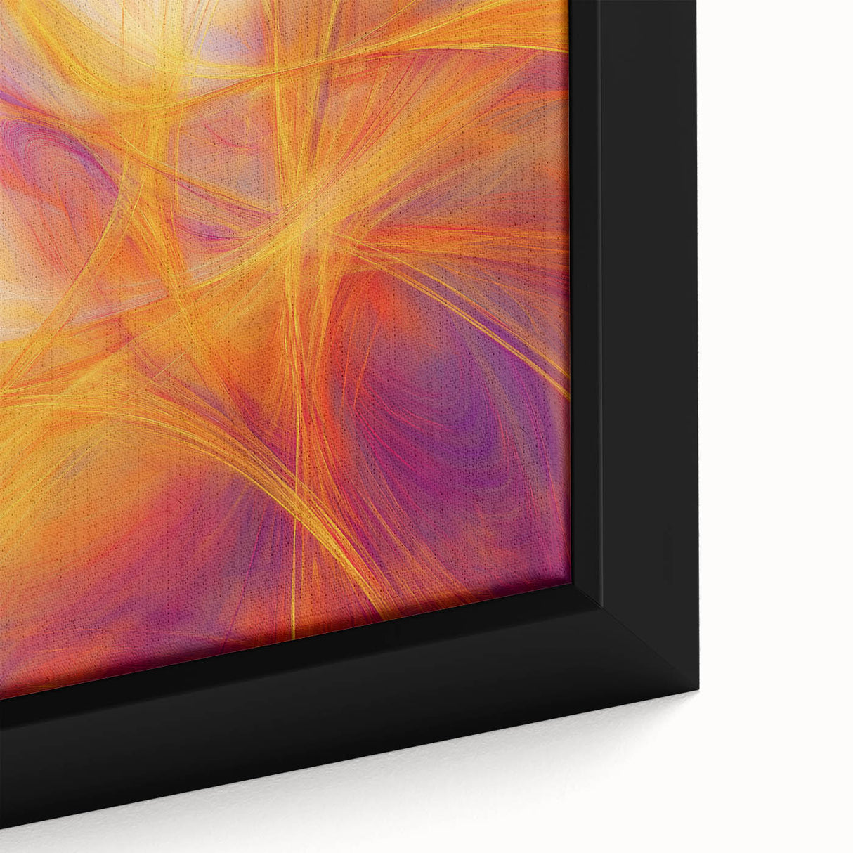 Colorful Abstract Wall Art – Yellow, Orange, and Violet Light Flow