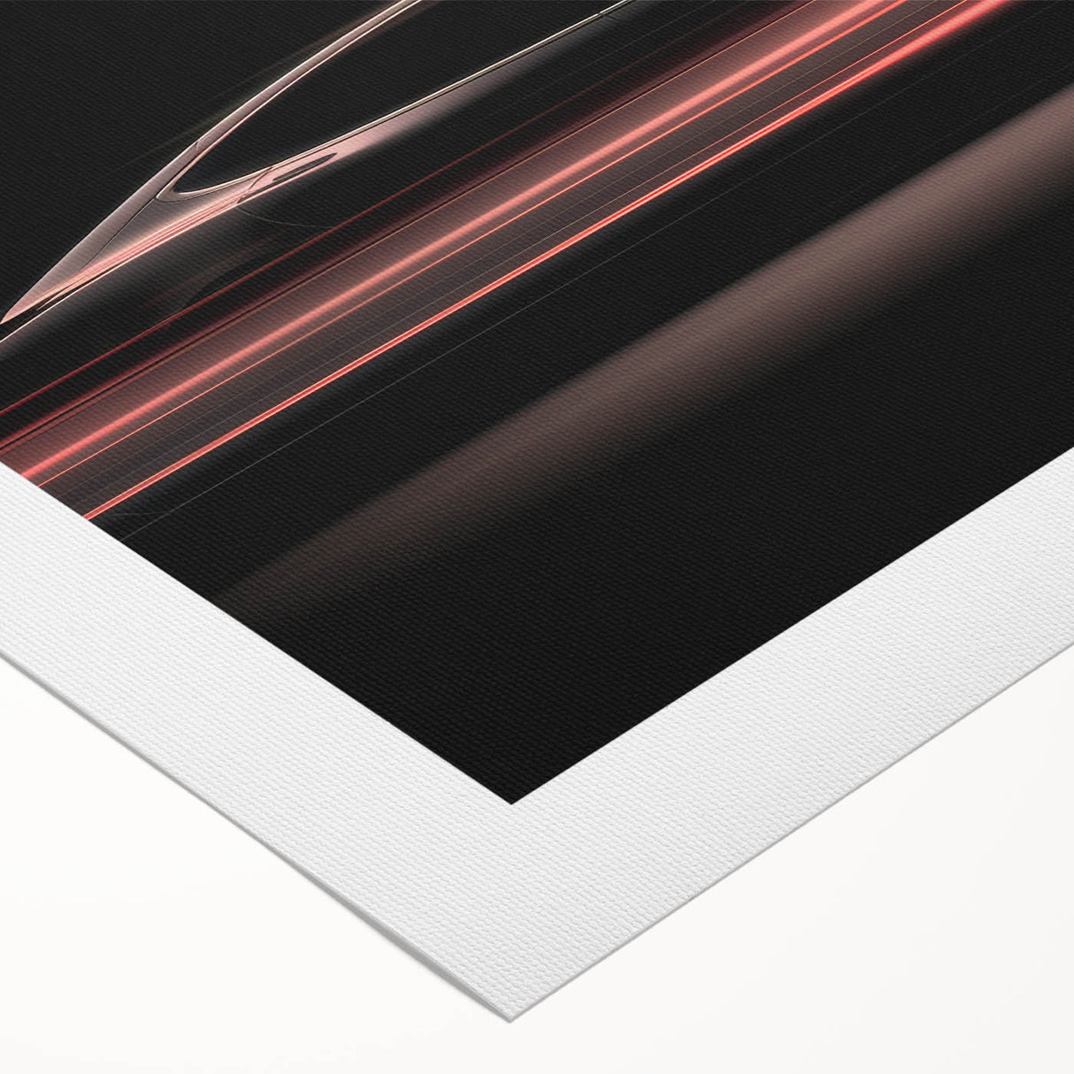 Futuristic Car Silhouette Wall Art – Dynamic Red Motion Photography