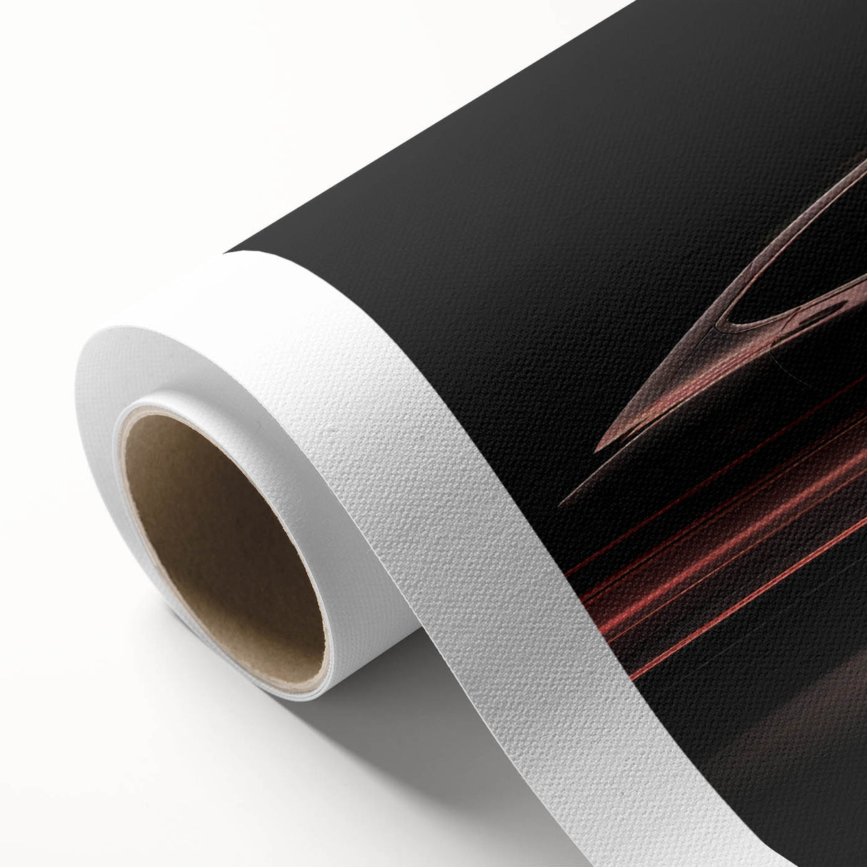 Futuristic Car Silhouette Wall Art – Dynamic Red Motion Photography