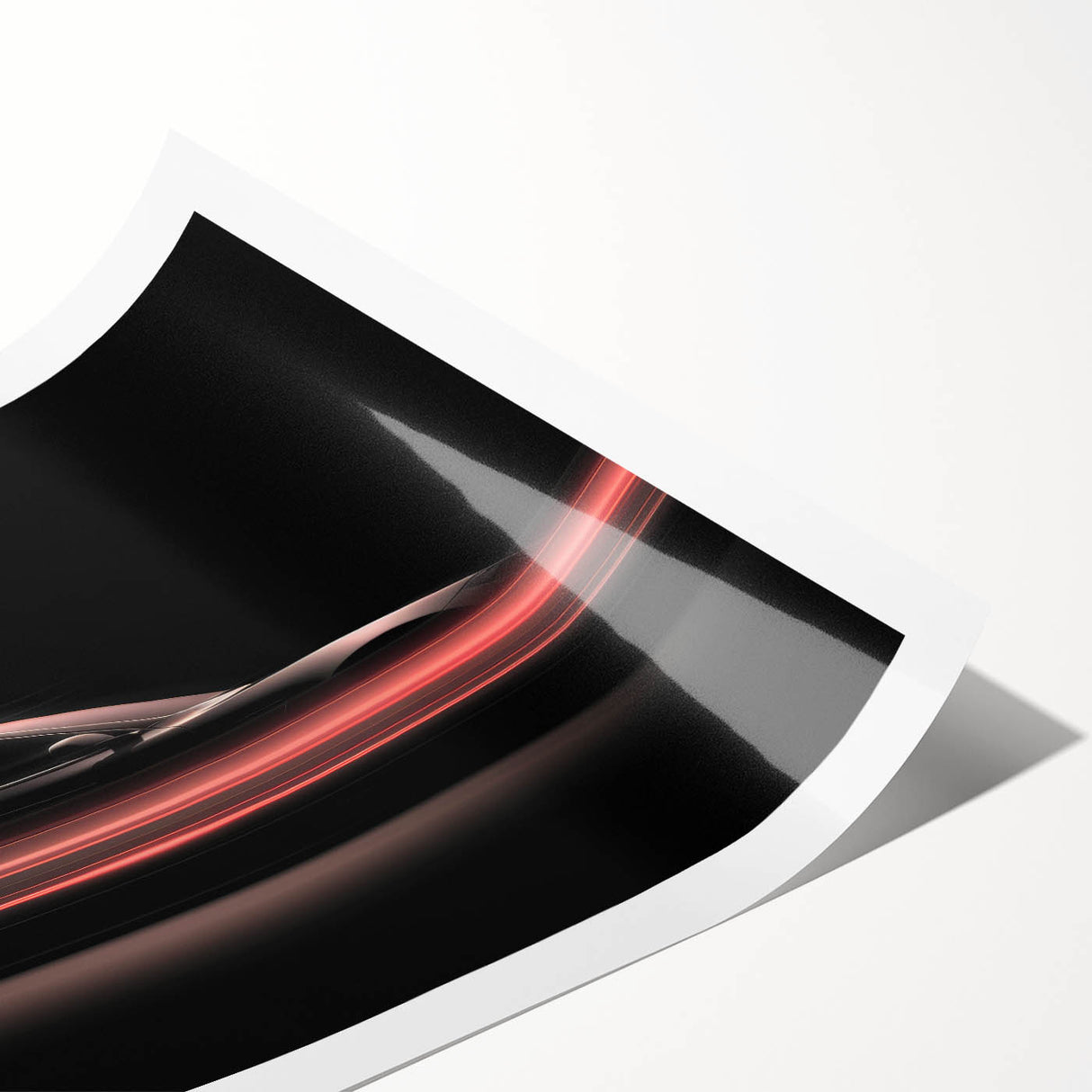 Futuristic Car Silhouette Wall Art – Dynamic Red Motion Photography