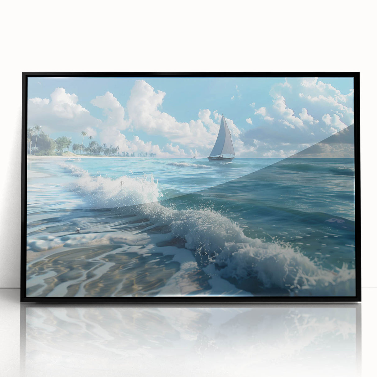 Large abstract wall art of African scenery in Kenya, featuring muted earth tones on framed acrylic.