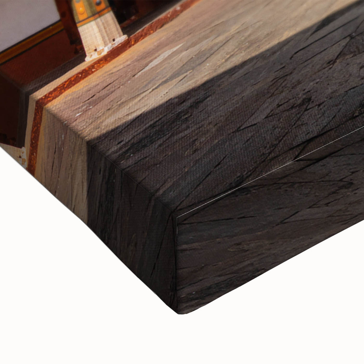 Black and white landscape art painting of Bhutan on large stretched canvas, suitable for bedroom wall art.