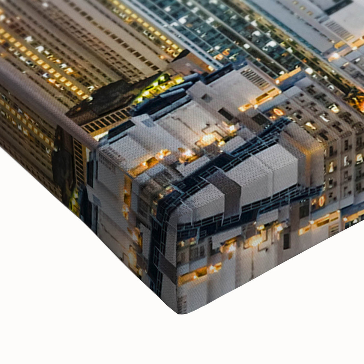 Black and white large art canvas depicting the Hong Kong skyline, ideal for bedroom wall decor.