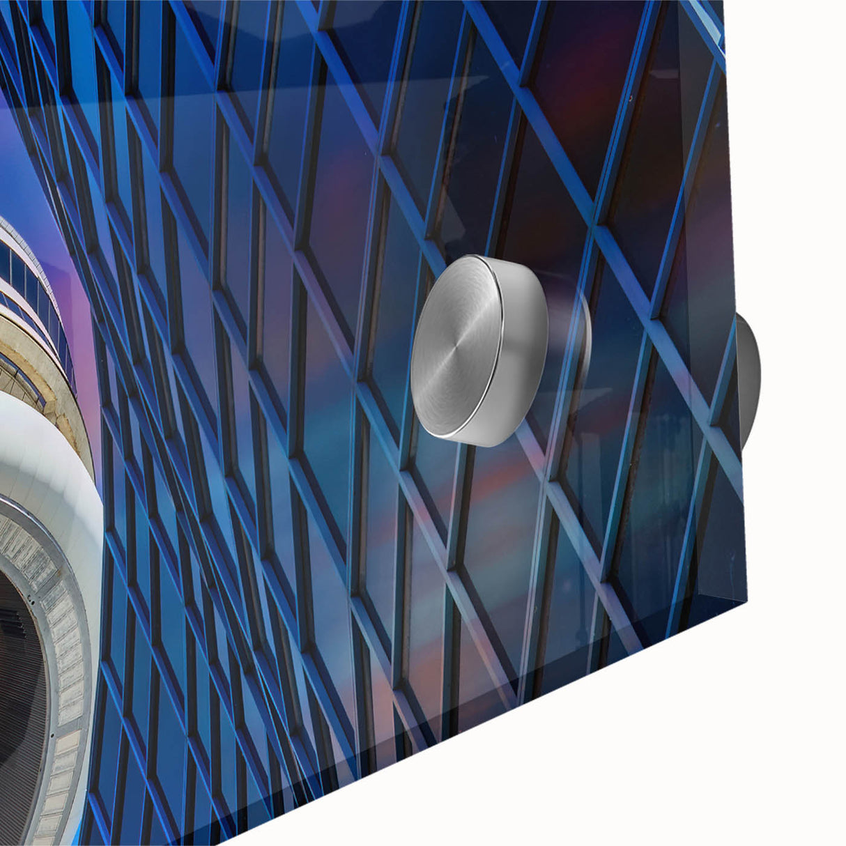 Large abstract wall art featuring a mid-century modernist design of Ontario scenery in muted earth tones on acrylic glass.