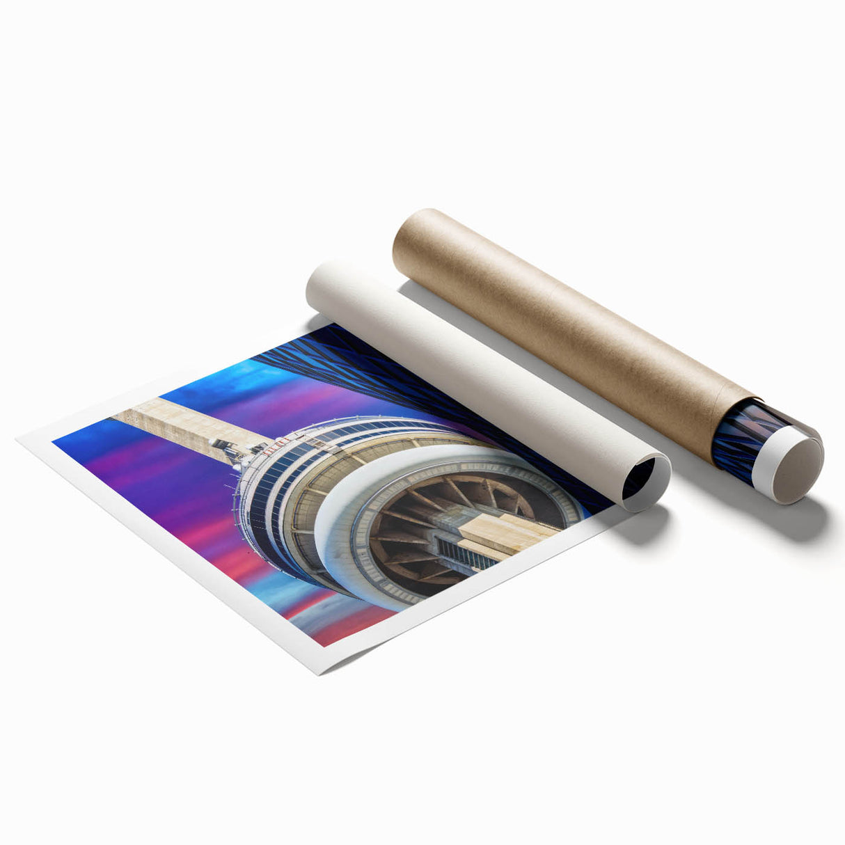 Extra large rolled print of Ontario scenery with vibrant floral elements, ideal for classy bathroom wall art.