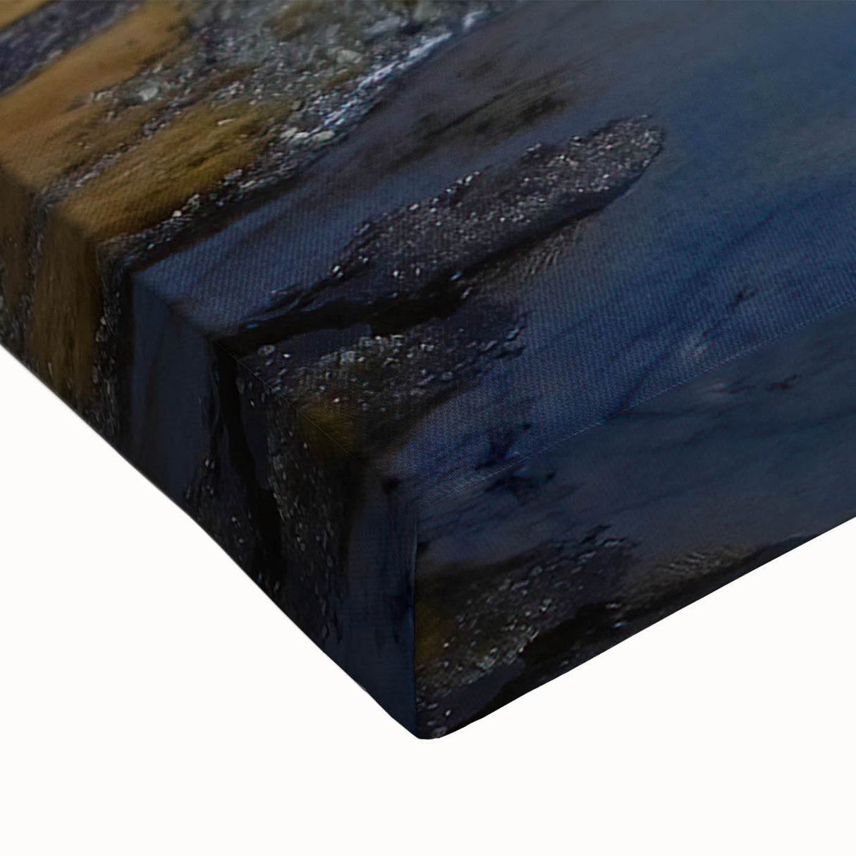 Large art canvas featuring a black and white Swedish landscape, ideal for bedroom wall decor.