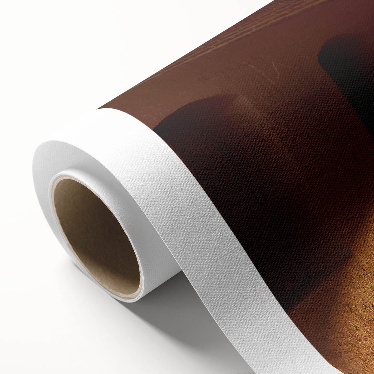 Art Deco-style poster of Middle Eastern scenery in muted earth tones on rolled canvas.