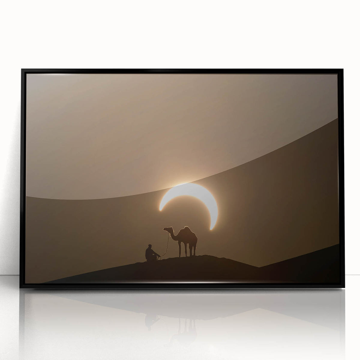 Large abstract wall art of Abu Dhabi skyline in black and gray tones on a framed acrylic, suited for modern art wall decor.