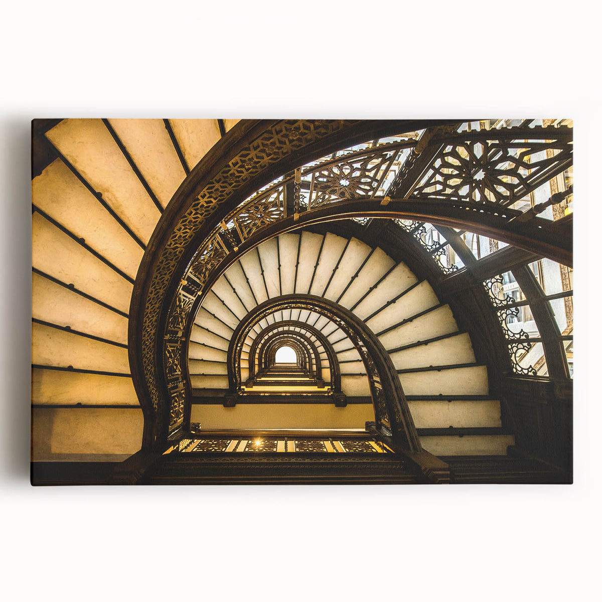 Black and white large art canvas of Chicago skyline, ideal for kitchen wall art.