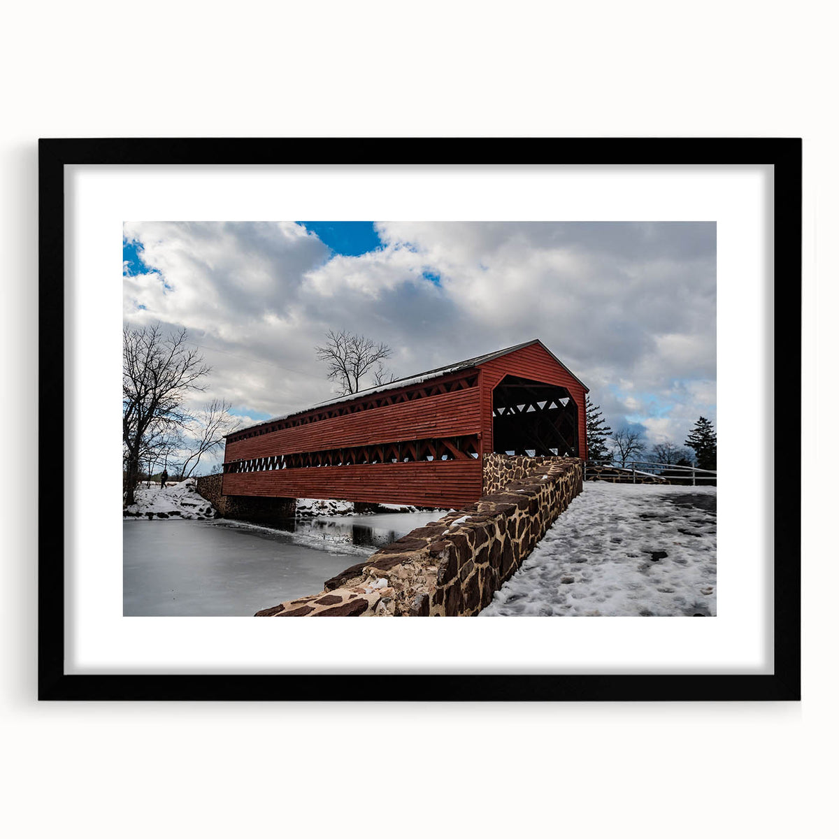 Extra large abstract art print featuring a colorful, textured depiction of Pennsylvania scenery.