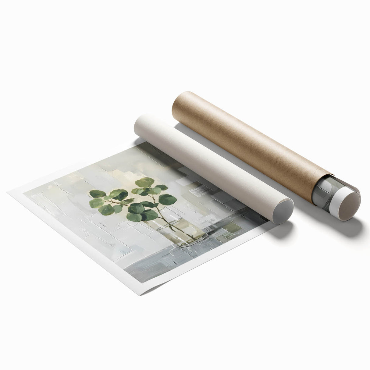 Abstract floral wall art rolled print showcasing vibrant colors and intricate designs, ideal for modern home decor. Features elegant blooms on a textured background.