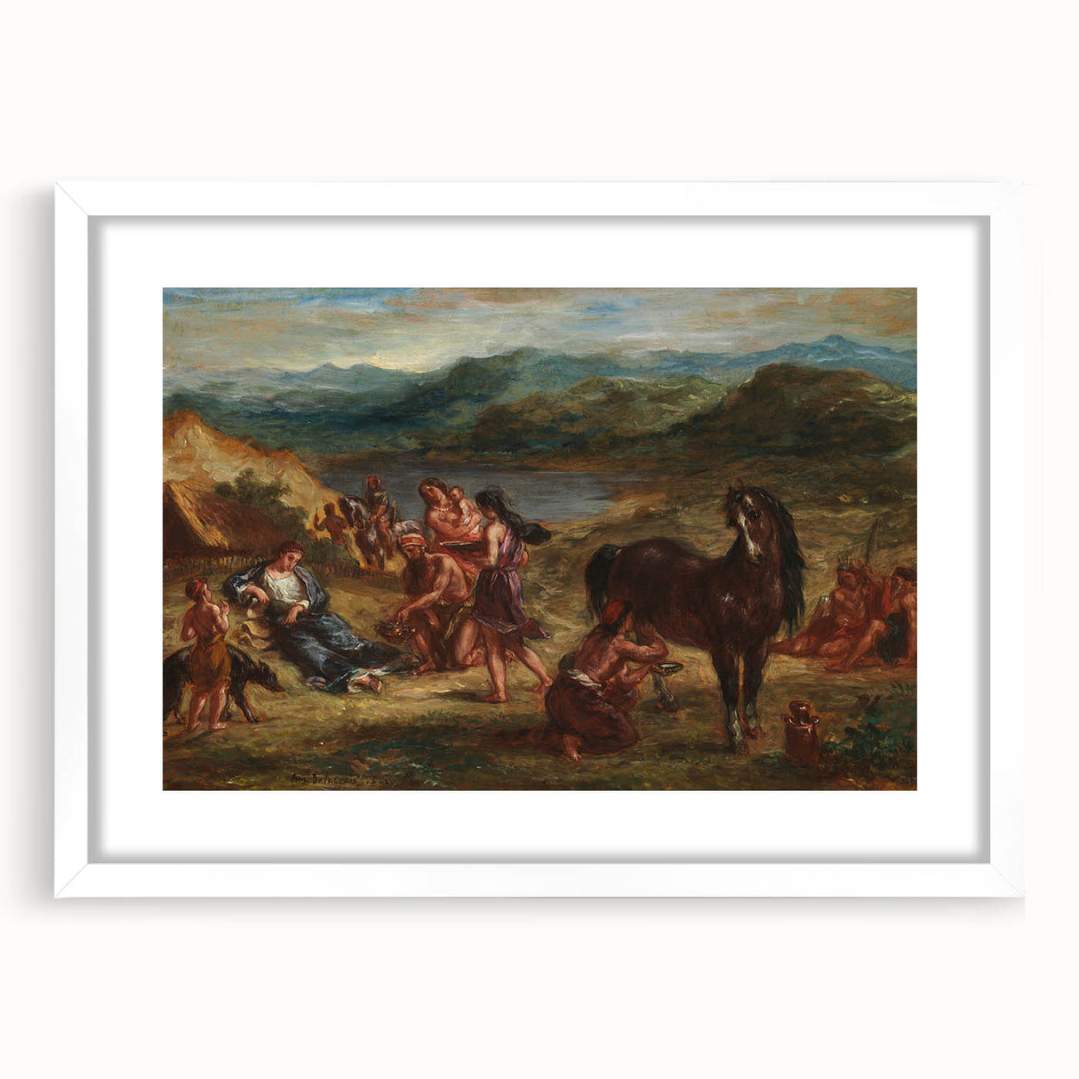 Ovid Among the Scythians by Delacroix - Romanticism Art Print