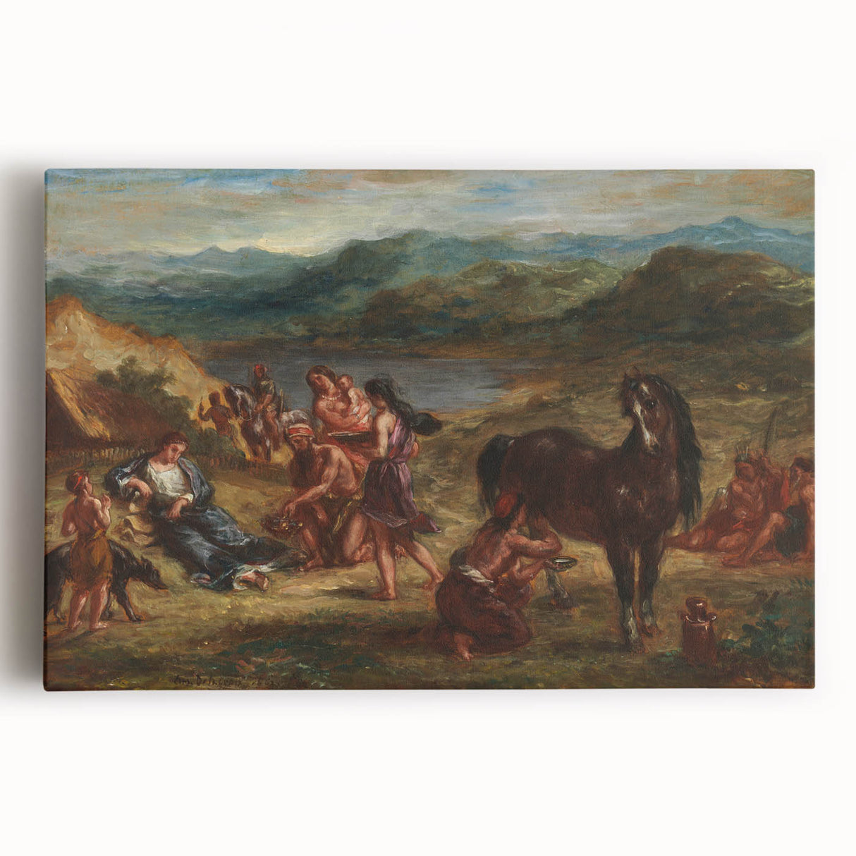 Ovid Among the Scythians by Delacroix - Romanticism Art Print