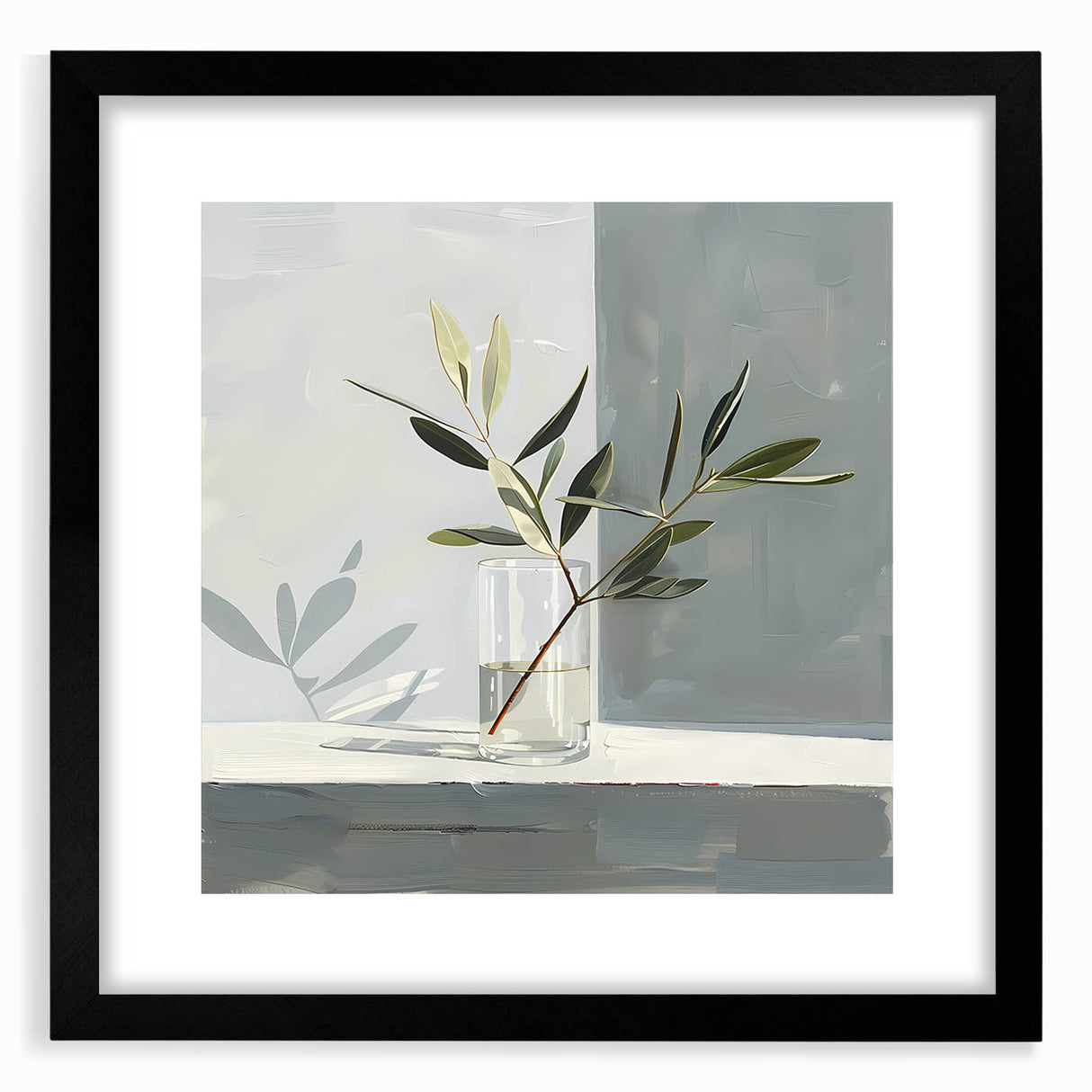 Abstract floral wall art framed in black, showcasing vibrant colors and intricate designs, perfect for modern home decor. Ideal for living rooms or offices.