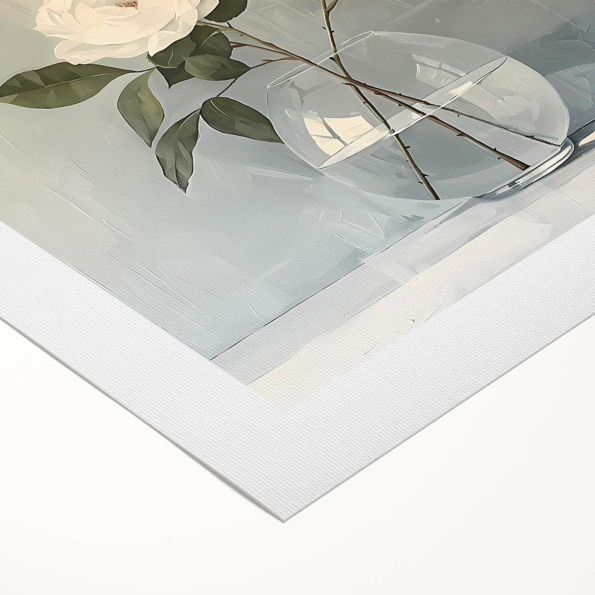 Abstract floral wall art on rolled canvas showcases vibrant colors of pink, blue, and green, perfect for modern home decor. Ideal for adding a touch of elegance and creativity to any interior space.