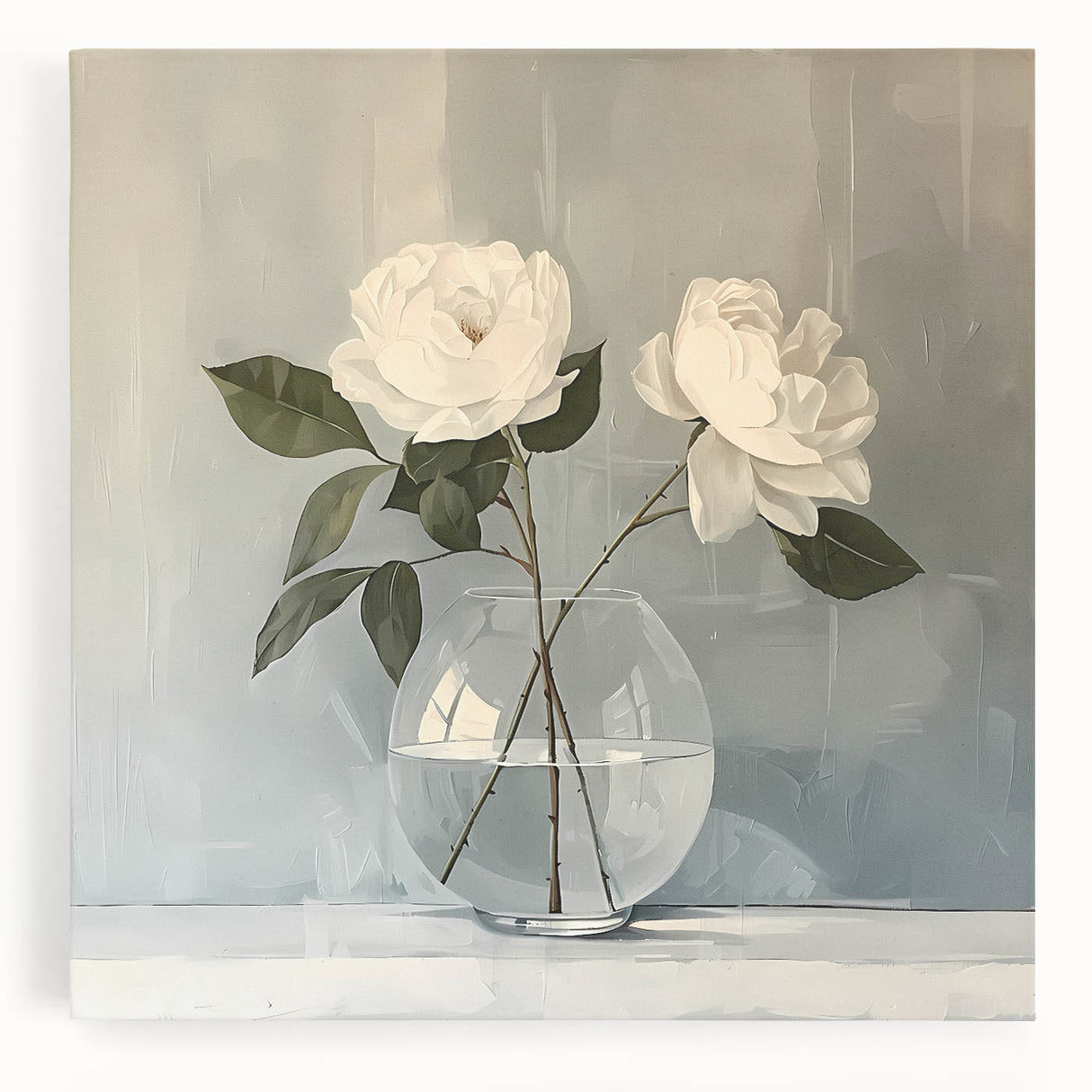 Abstract floral wall art on stretched canvas, showcasing vibrant colors and intricate designs, perfect for home decor or artistic display. Ideal for enhancing modern interiors.