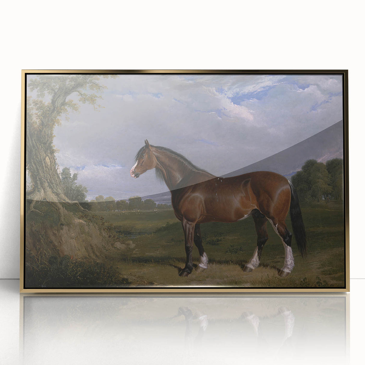 A Clydesdale Stallion by John Frederick Herring - Romantic Art Print