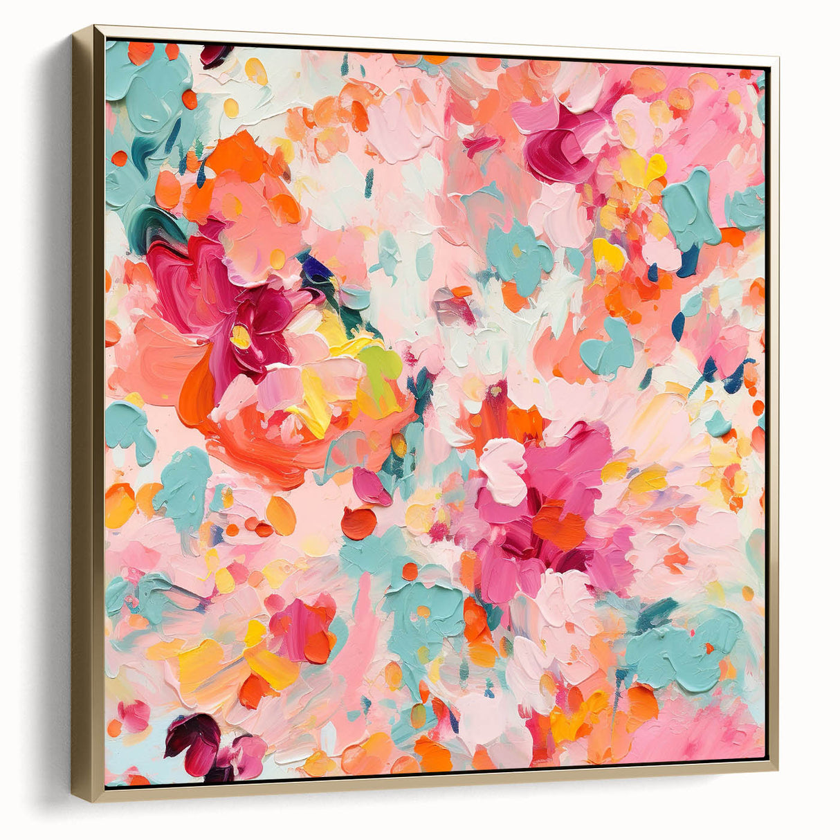 Framed abstract floral wall art featuring a blend of silver and gold tones, set against a textured canvas background, perfect for modern home decor.