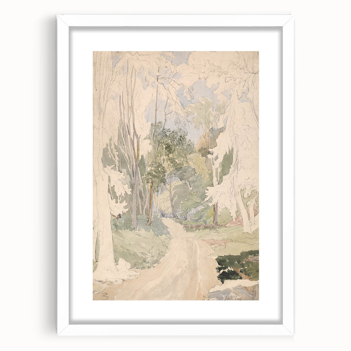 A Road Through a Wood - Romanticism Landscape Art Print
