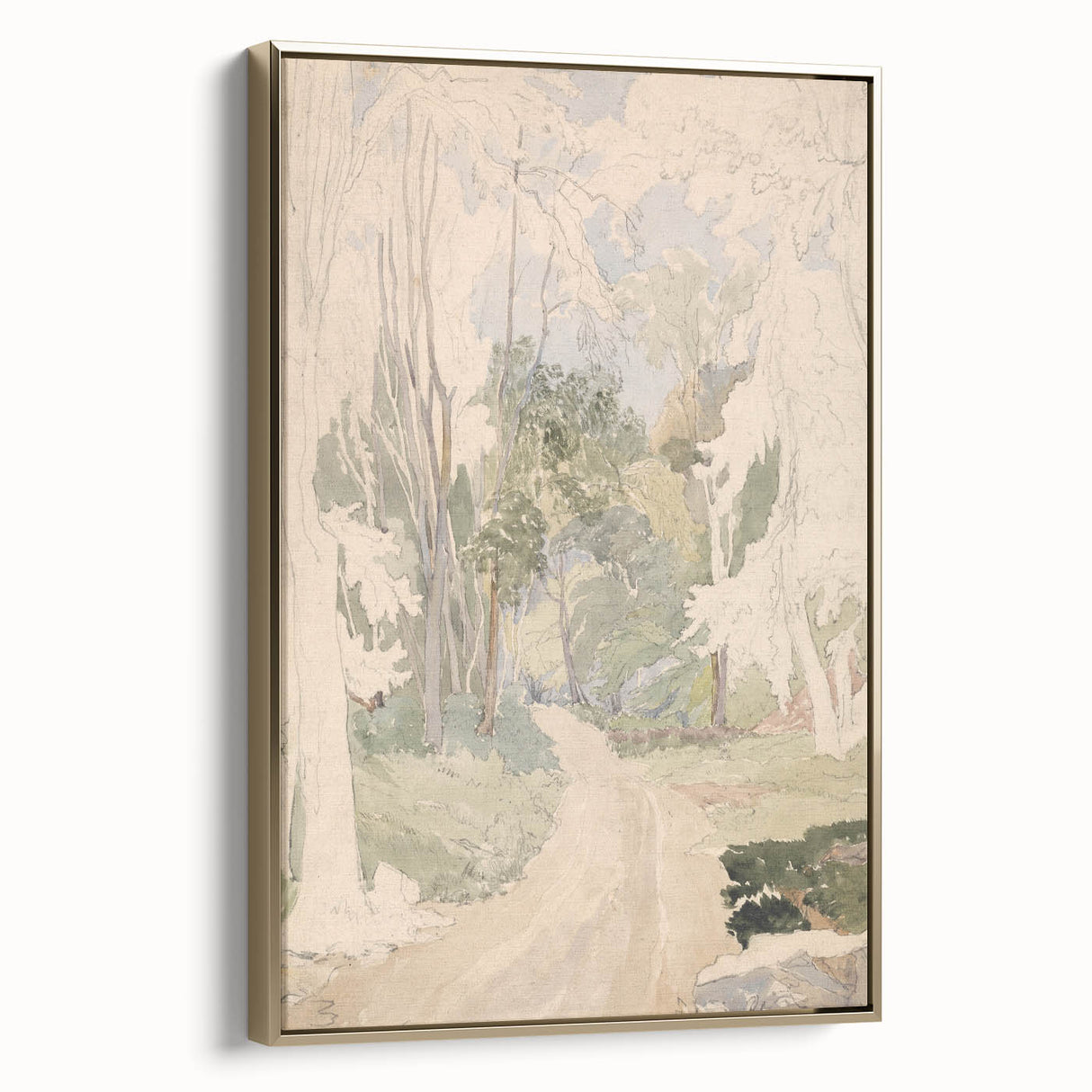 A Road Through a Wood - Romanticism Landscape Art Print