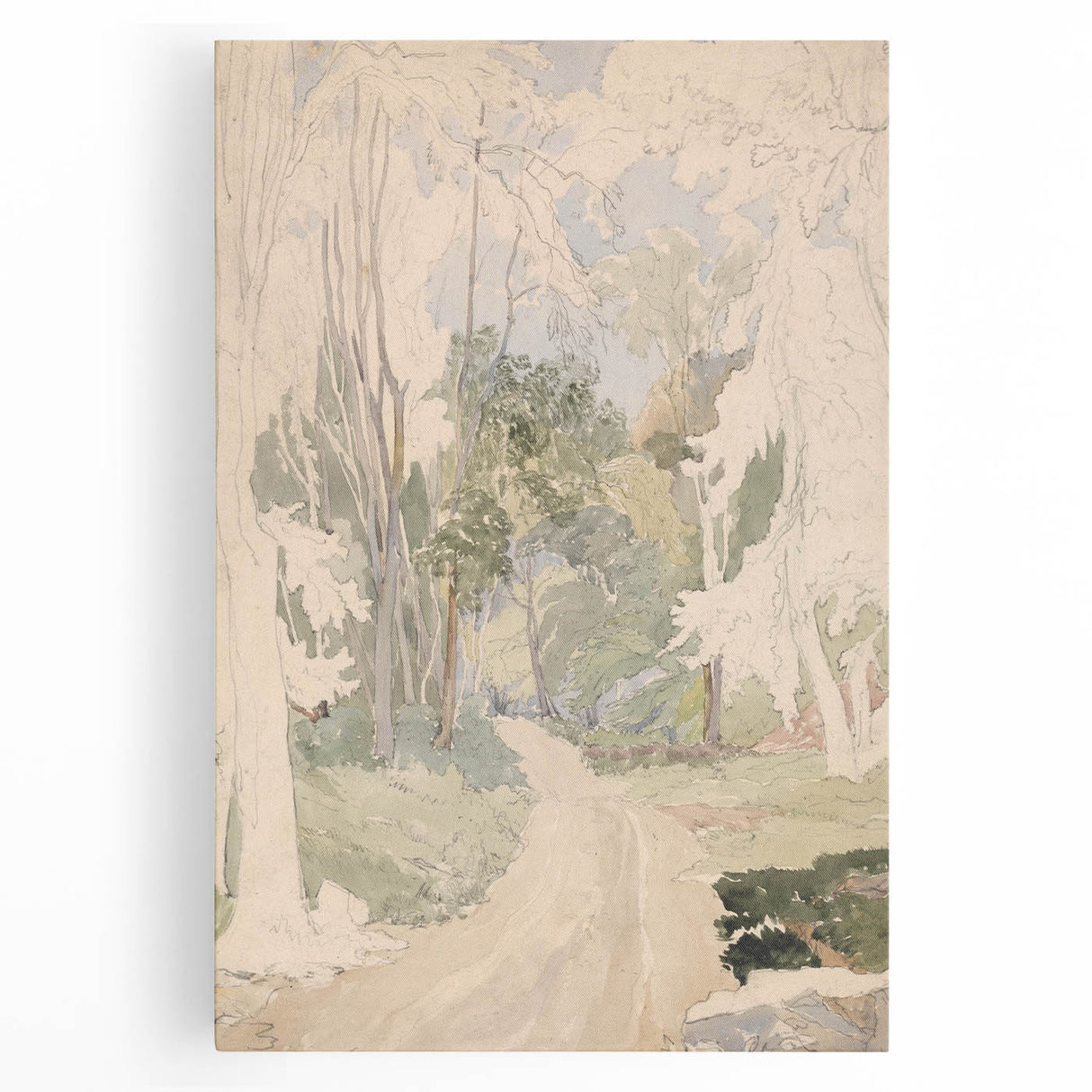 A Road Through a Wood - Romanticism Landscape Art Print