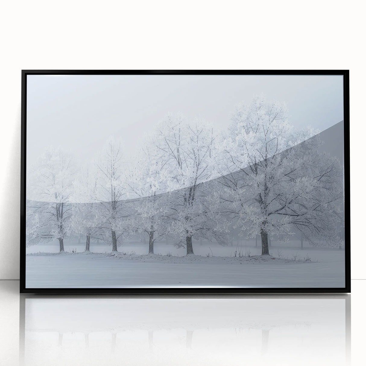 Framed acrylic wall art showcasing an abstract landscape design with vibrant colors and bold shapes, presented in a sleek black frame, ideal for modern decor.