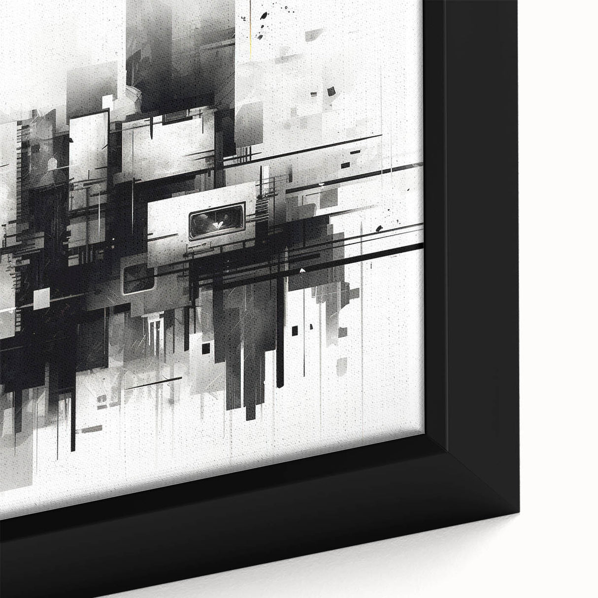 Futuristic Geometric Abstract Wall Art - Modern Bedroom Decor