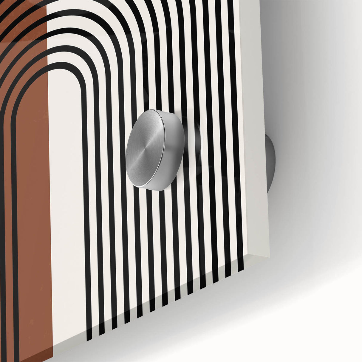 Canvas Art for Dining Area – Geometric Brown & Beige Print