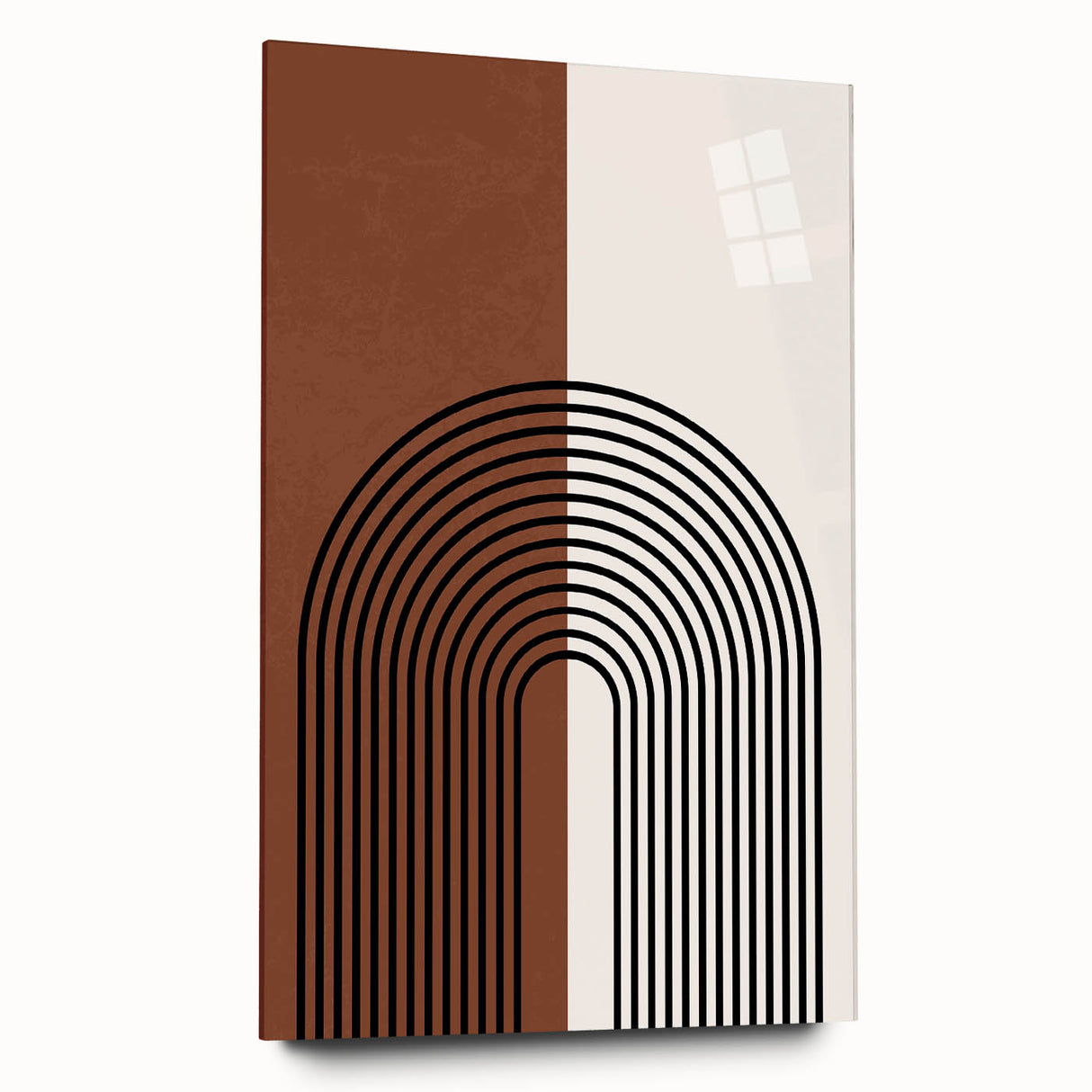 Canvas Art for Dining Area – Geometric Brown & Beige Print