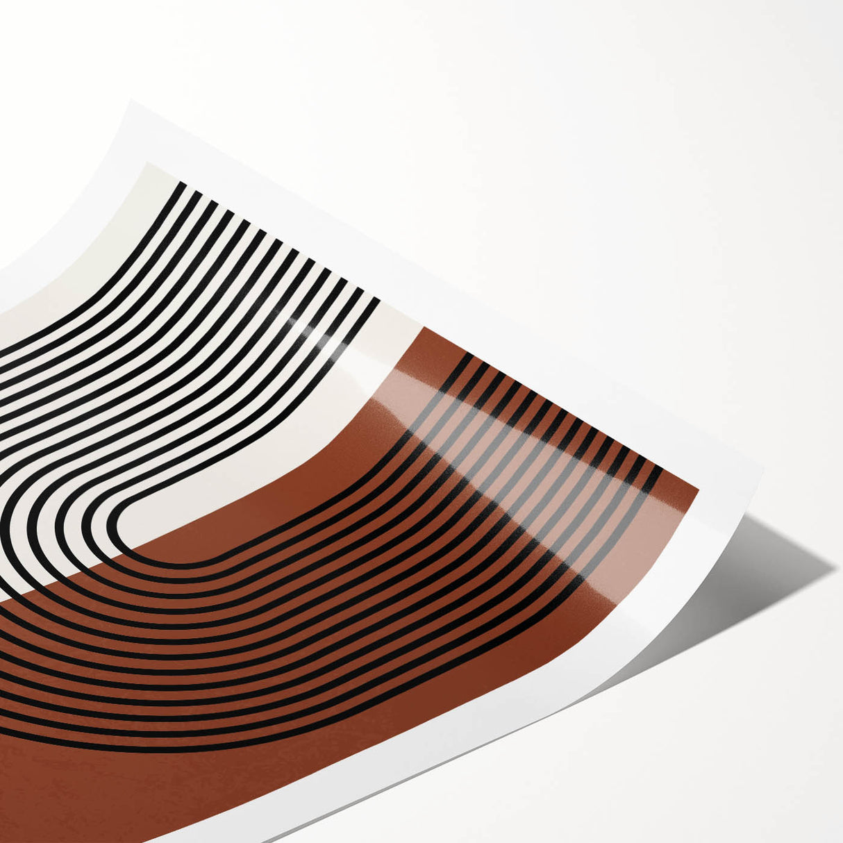 Canvas Art for Dining Area – Geometric Brown & Beige Print