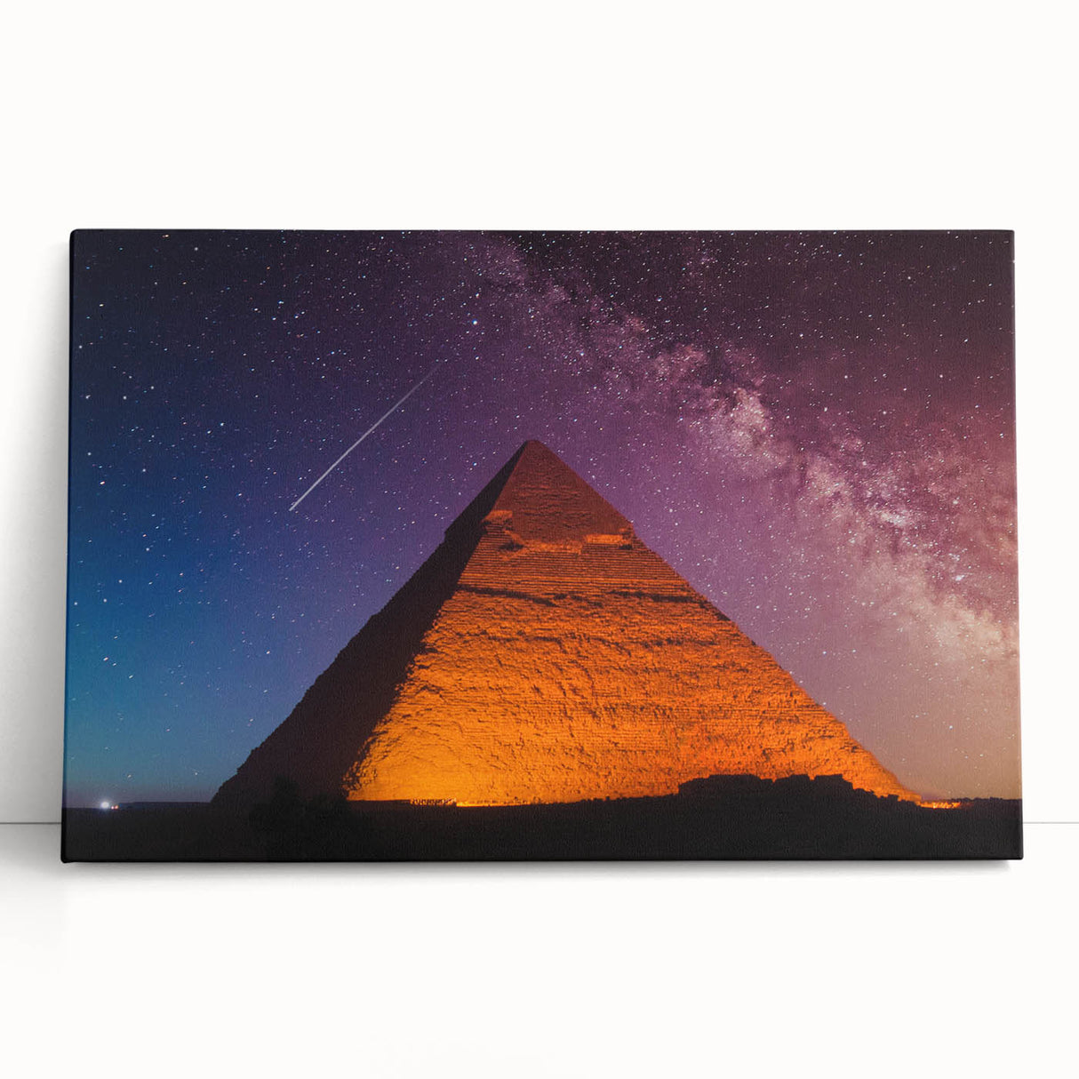 Black and white canvas print of Egyptian scenery, ideal for kitchen wall art or bedroom decor.