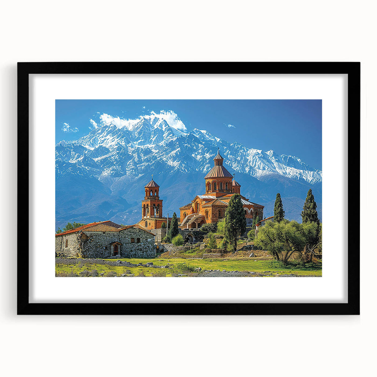 Extra large canvas featuring a textured, abstract art print with vibrant, colorful hues, ideal for living room decor.