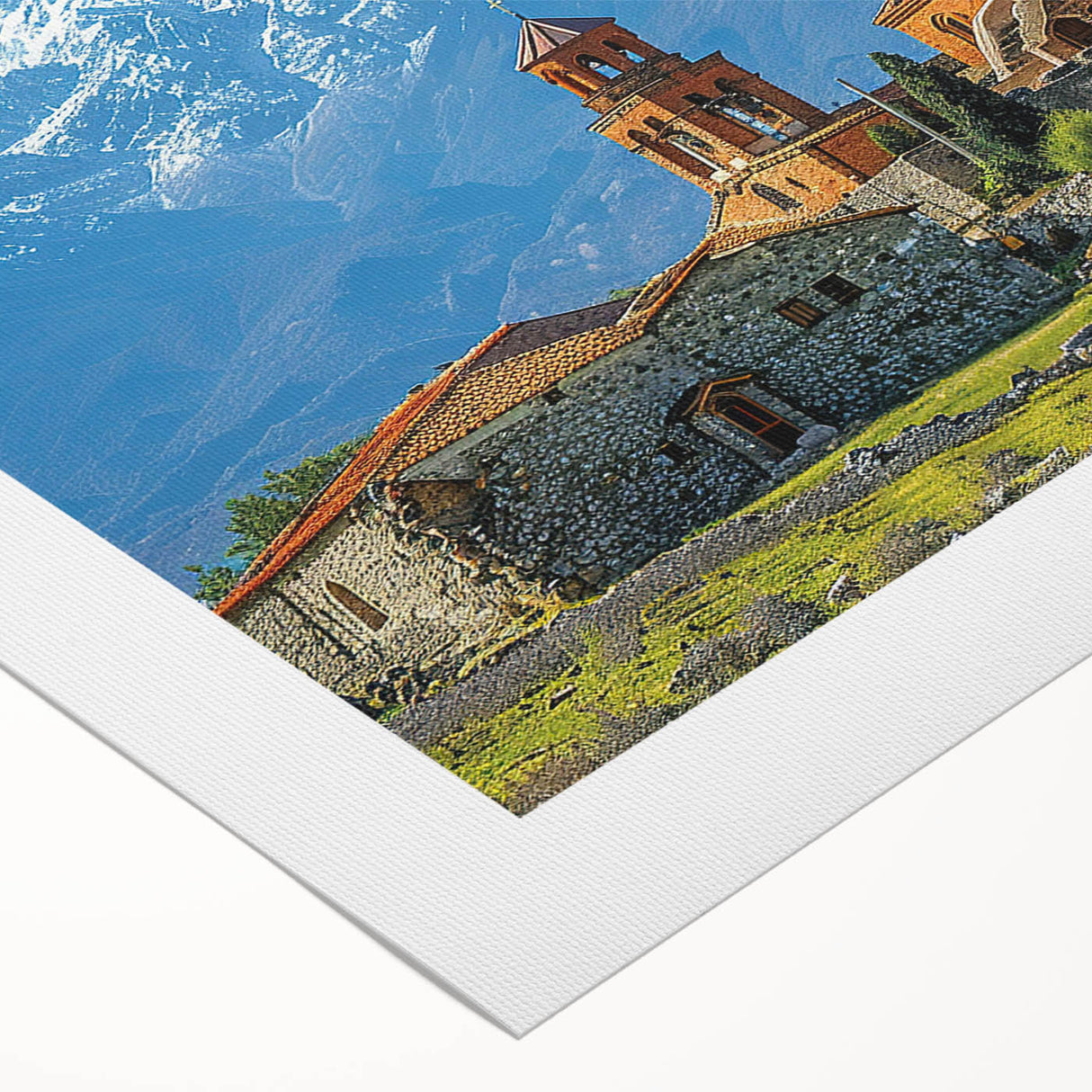 Art deco poster featuring a stylized Georgia landscape in pastel hues on rolled canvas, suitable for dining room decor.