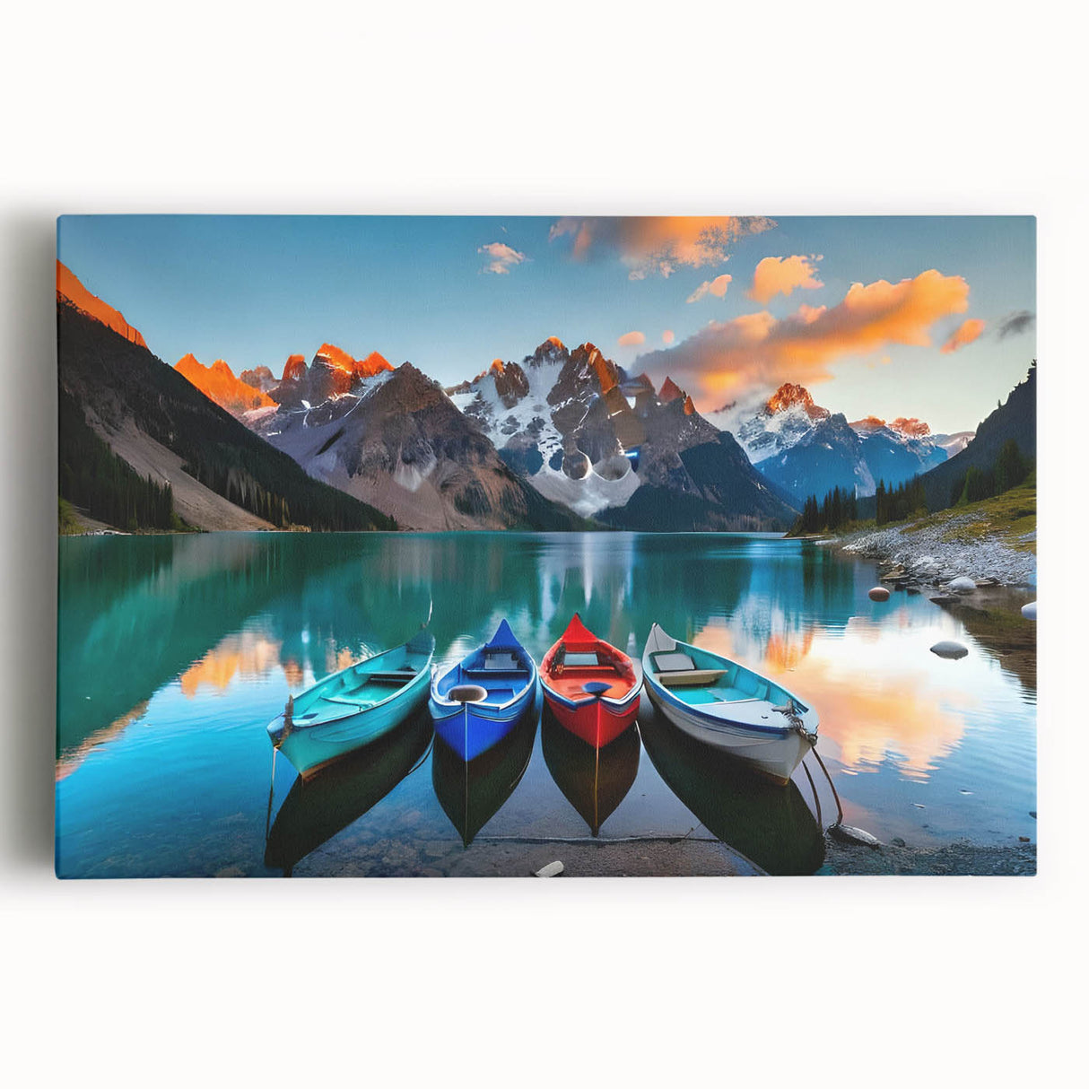 Black and white photograph of Alberta, Canada scenery on large stretched canvas, suitable for kitchen wall art.